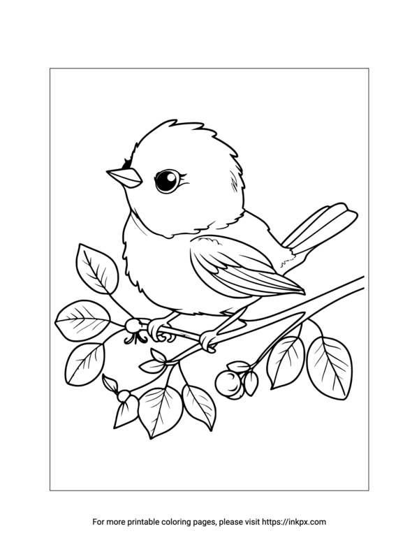 Free Printable Cute Chick Coloring Sheet