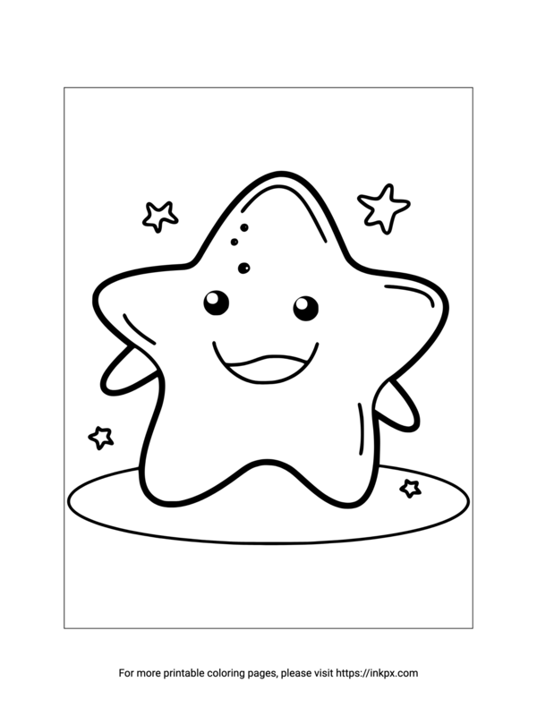 Free Printable Easy Star Coloring Sheet