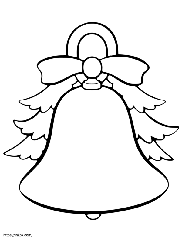 Free Printable Minimalist Bell Coloring Page