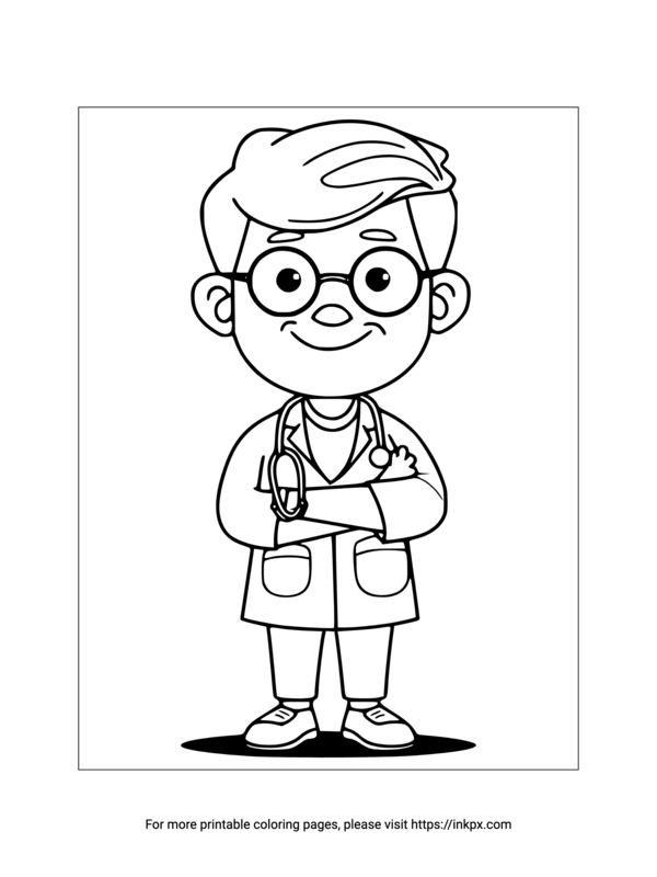 Printable Doctor Coloring Page