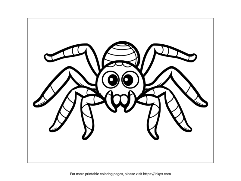 Free Printable Simple Spider Coloring Sheet