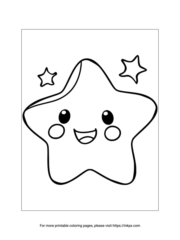 Free Printable Easy Star Coloring Page