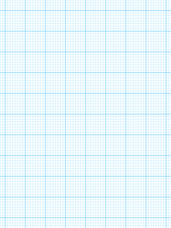 Printable 1/8 Inch Printable Blue Graph Paper on Letter-sized Paper and A4 Paper with Heavy Index Lines