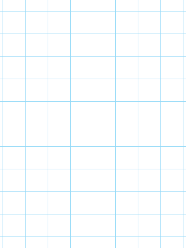 Printable 1 Inch Blue Graph Paper on US Letter-sized Paper and A4 Paper