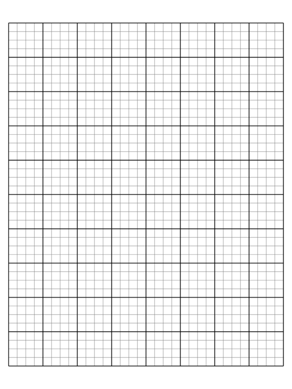 Free Printable 1/4 Inch with Margin and Heavy Index Lines Graph Paper