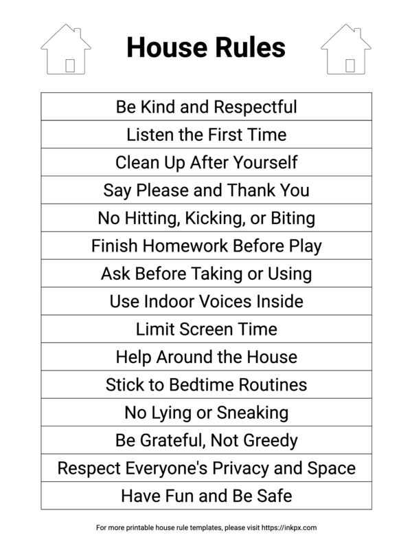 free-printable-minimalism-house-rule-for-kids-template-inkpx for Free Printable House Rules Templates Free Printable Minimalism House Rule for Kids Template · InkPx for Free Printable House Rules Templates