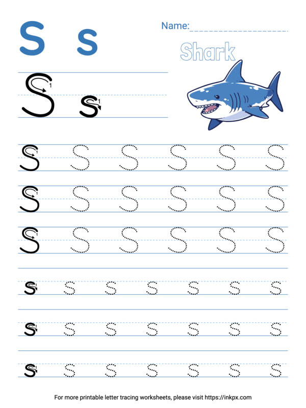 Free Printable Colorful Letter S Tracing Worksheet InkPx Free Printable Colorful Letter S Tracing Worksheet InkPx