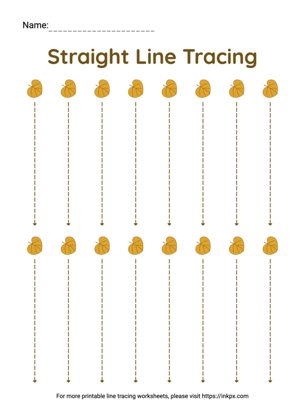 Free Printable Colorful Short Vertical Line Tracing Worksheet