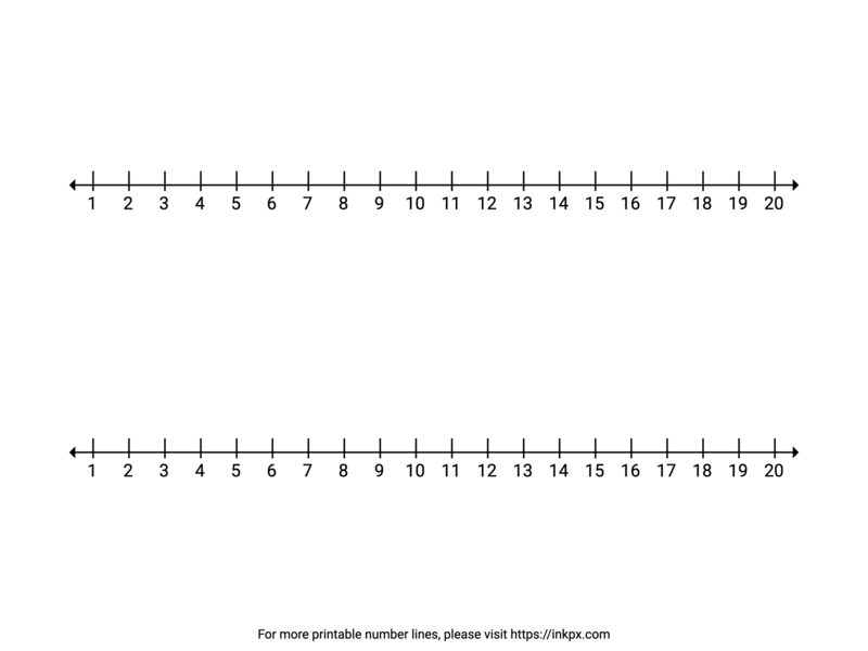 Free Printable Number Line 1 to 20