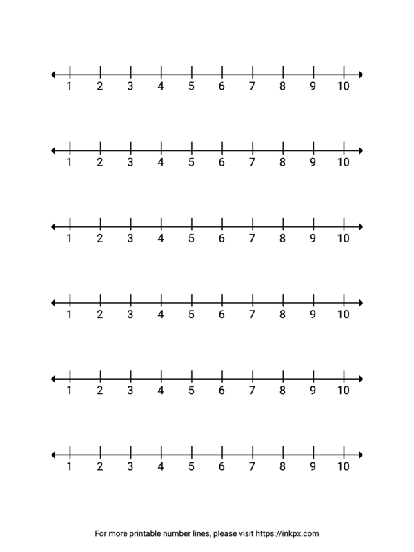 Free Printable Compact Style Number Line 1 to 10