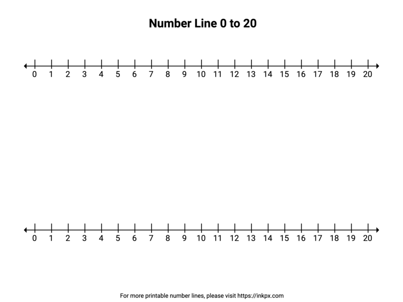 Free Printable Number Line 0 to 20