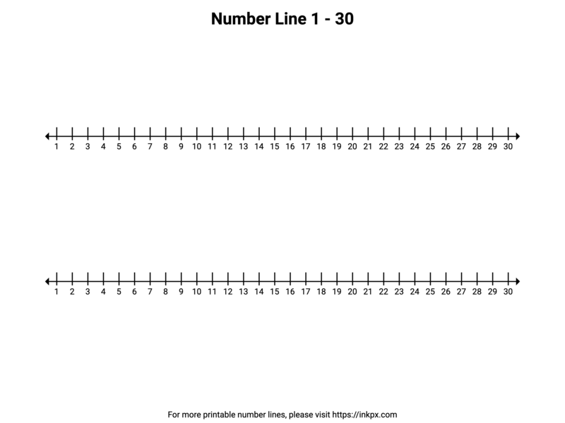 Free Printable Number Line 1 to 30