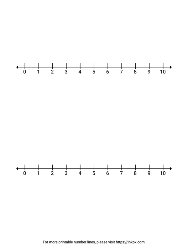 Free Printable Number Line 0 to 10