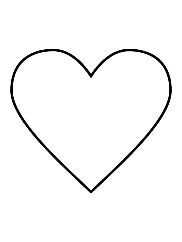 Printable Single Heart Outline