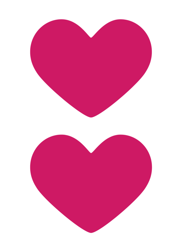 Printable Double Heart Pattern
