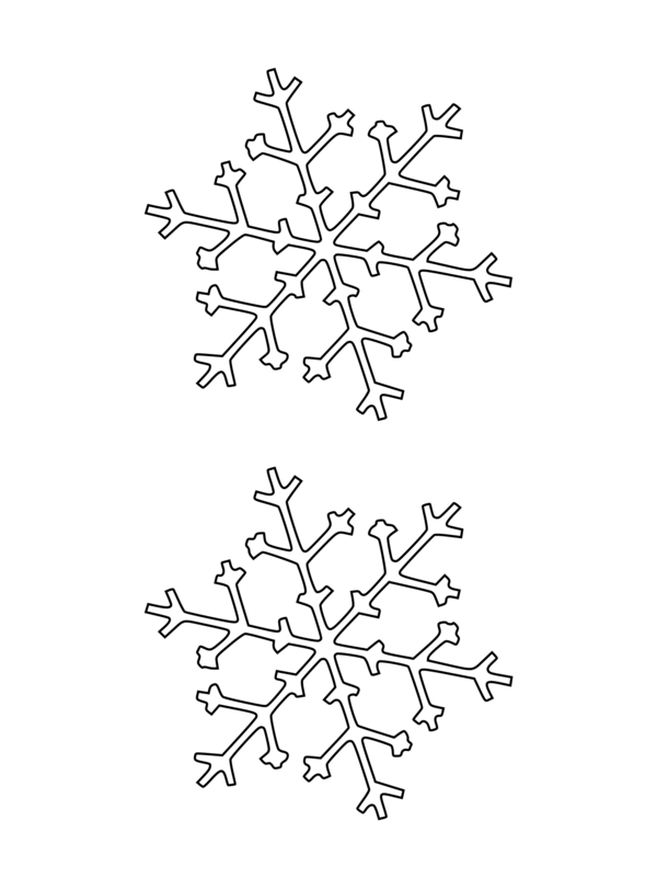Printable Double Snowflake Outline · InkPx