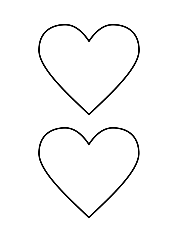 Printable Double Heart Outline