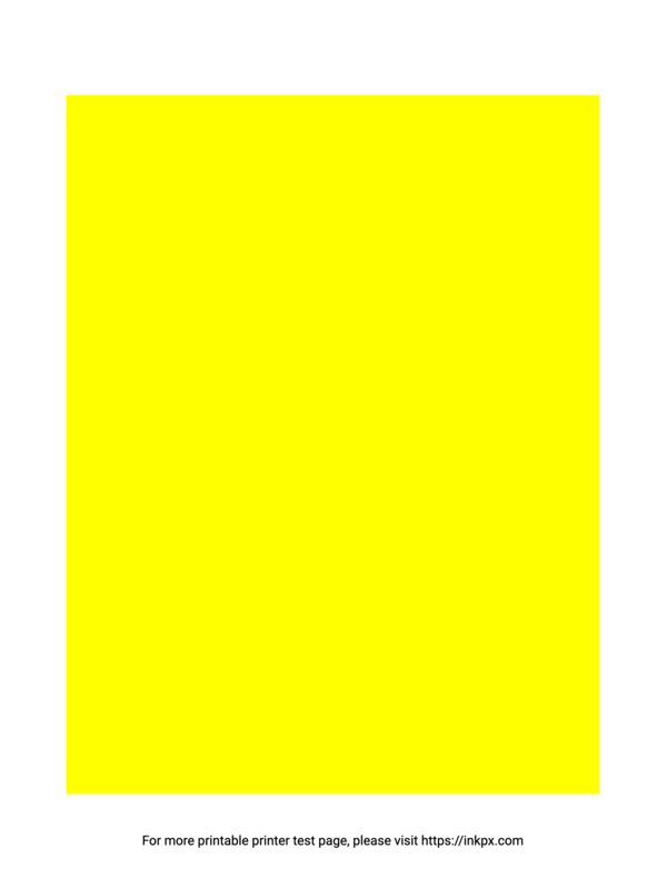 Free Printable Yellow Rectangle Printer Test Page