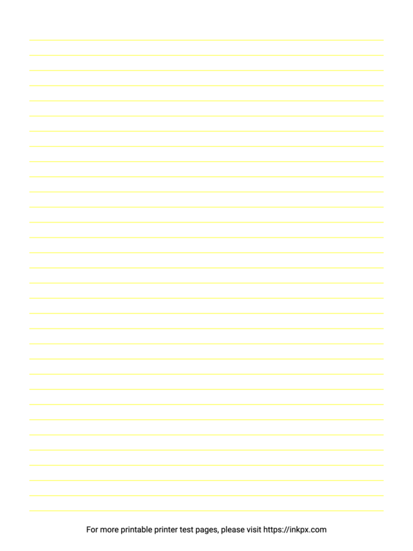 Free Printable Yellow Lines Printer Test Page