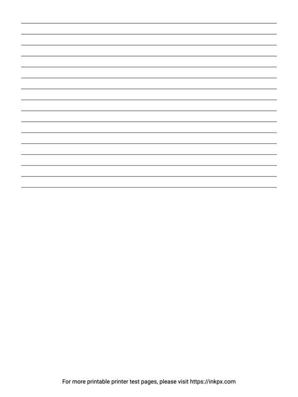 Free Printable Half Page Black Lines Printer Test Page