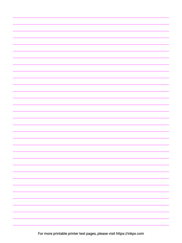 Free Printable Magenta Lines Printer Test Page
