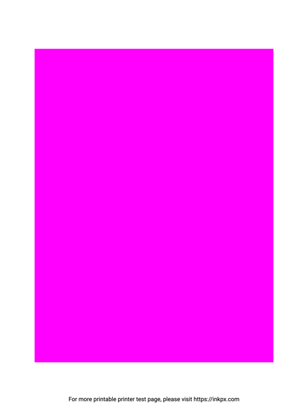 Free Printable Magenta Rectangle Printer Test Page