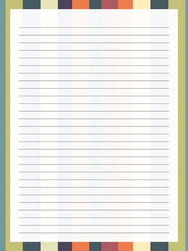 Free Printable Vertial Stripe Lined Stationary Paper Template