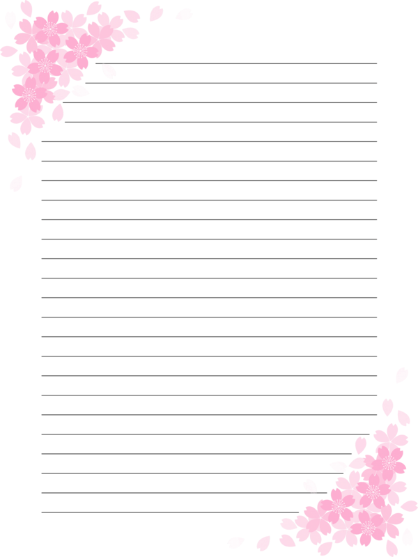 Printable Sakura Stationery Paper