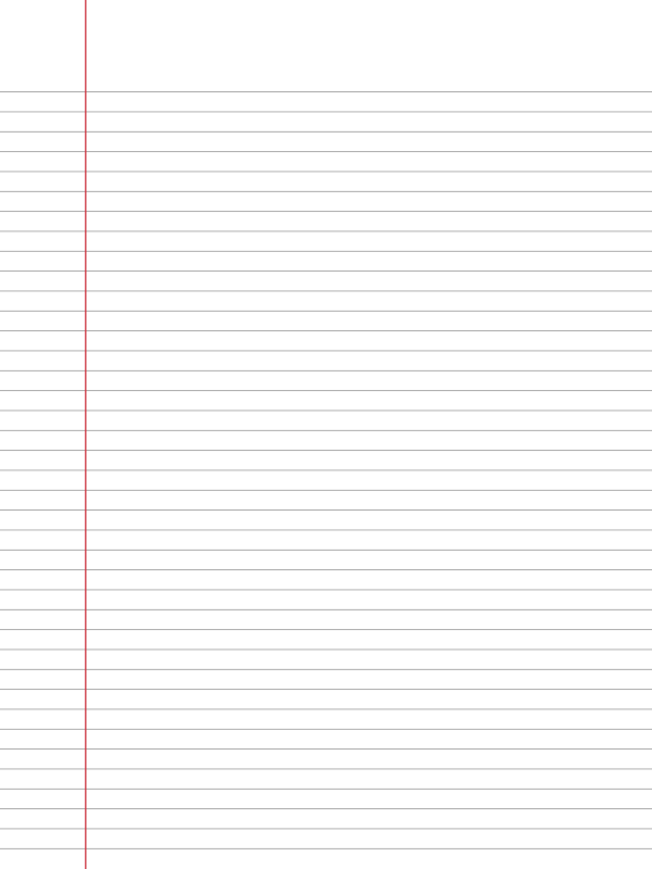 Printable Narrow Ruled Lined Paper
