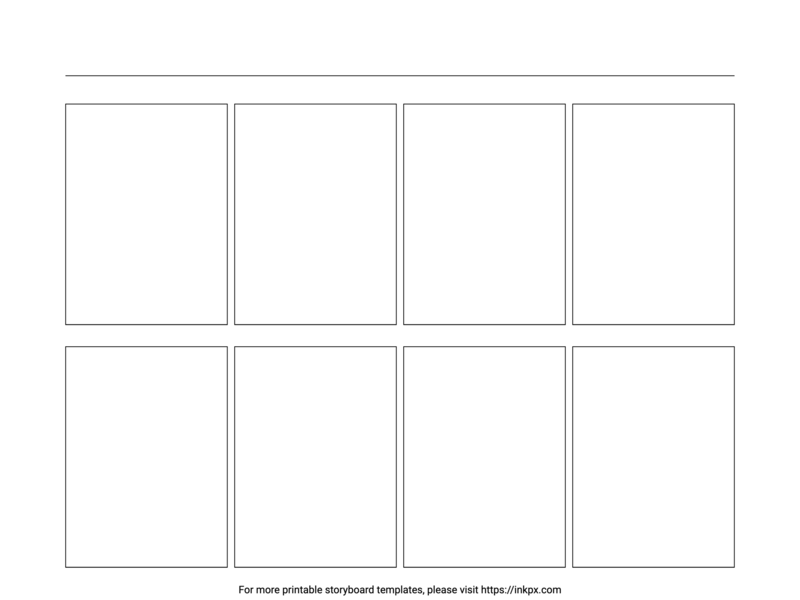 Free Printable Blank Simple Rect Landscape Storyboard Template