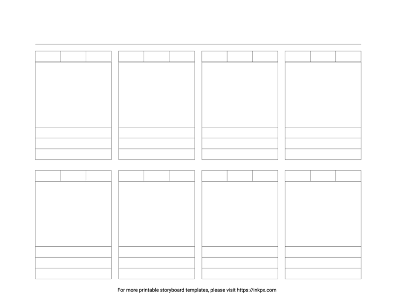 Free Printable Blank Simple Landscape Storyboard Template