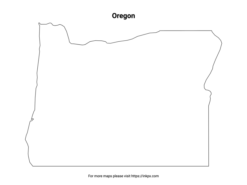 Printable Oregon State Outline