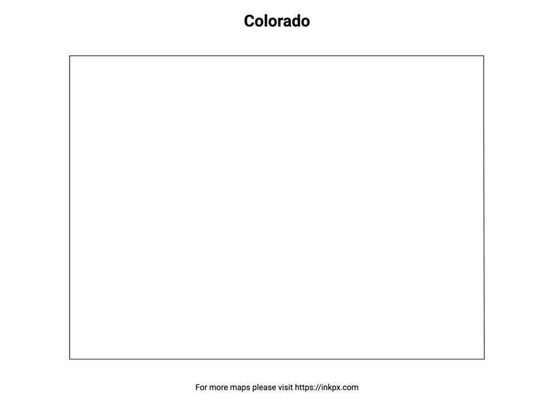 Printable Colorado State Outline