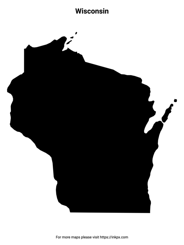 Printable Map of Wisconsin Pattern