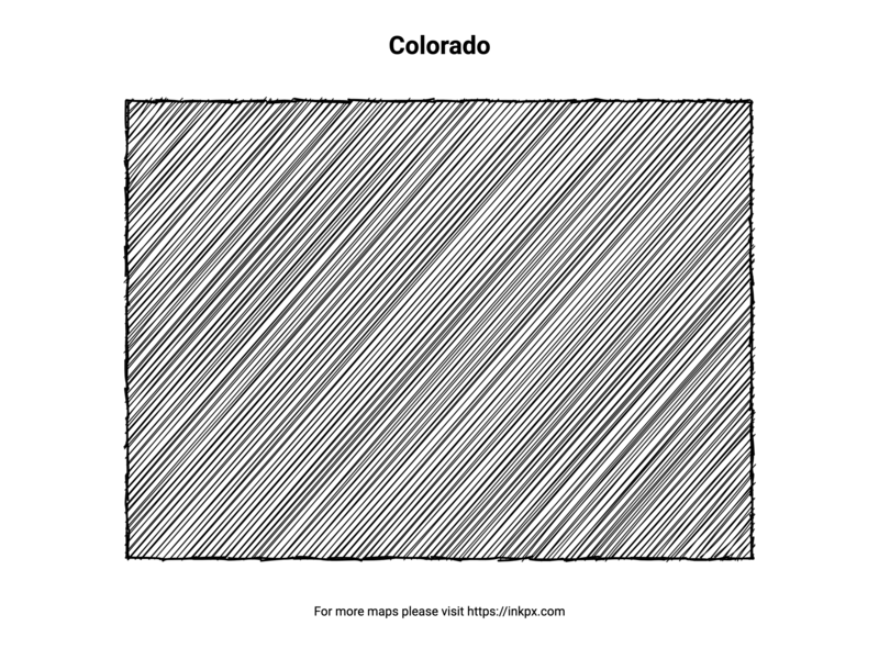 Printable Hand Sketch Colorado