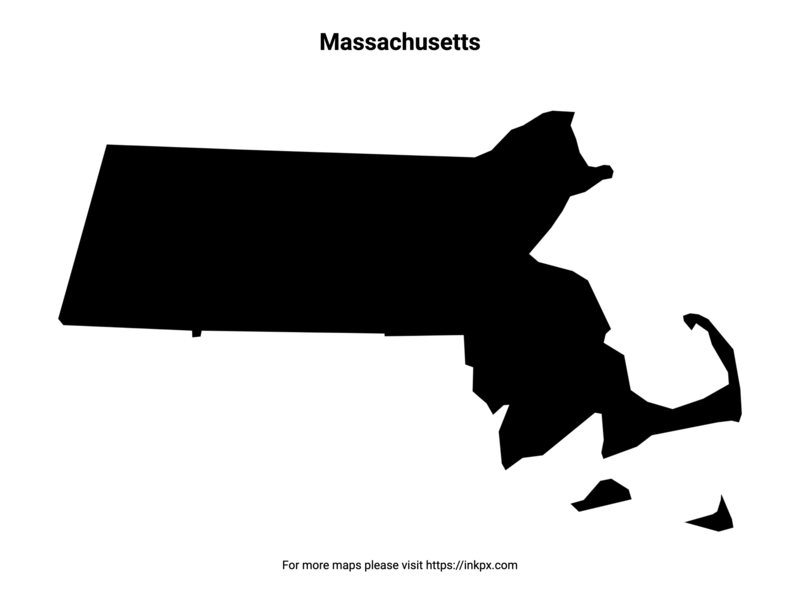 Printable Map of Massachusetts Pattern · InkPx