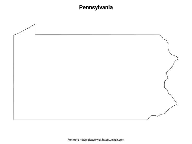 Pennsylvania State Map And Outline Blank County Map Of Pennsylvania