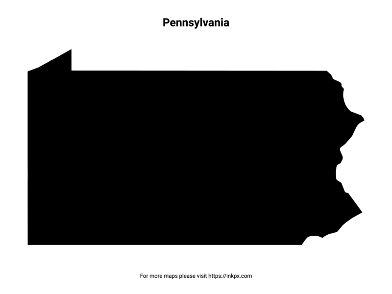 Pennsylvania State Map And Outline Blank County Map Of Pennsylvania