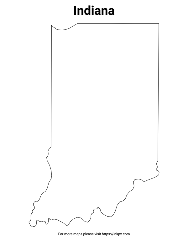 Printable Indiana State Outline