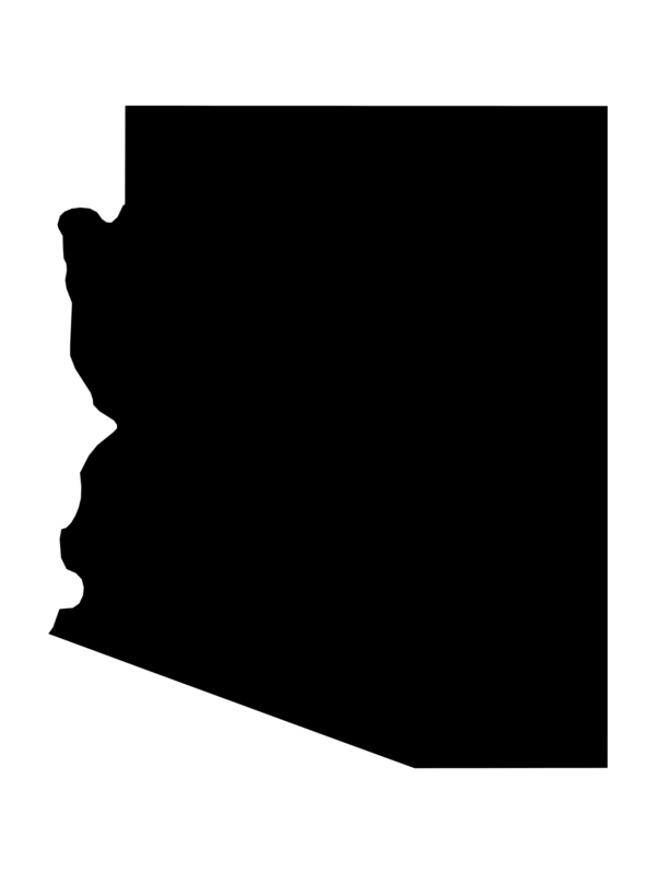 Printable Map of Arizona Pattern