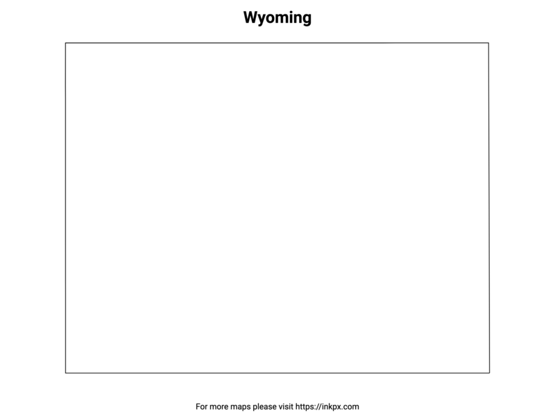 Printable Wyoming State Outline