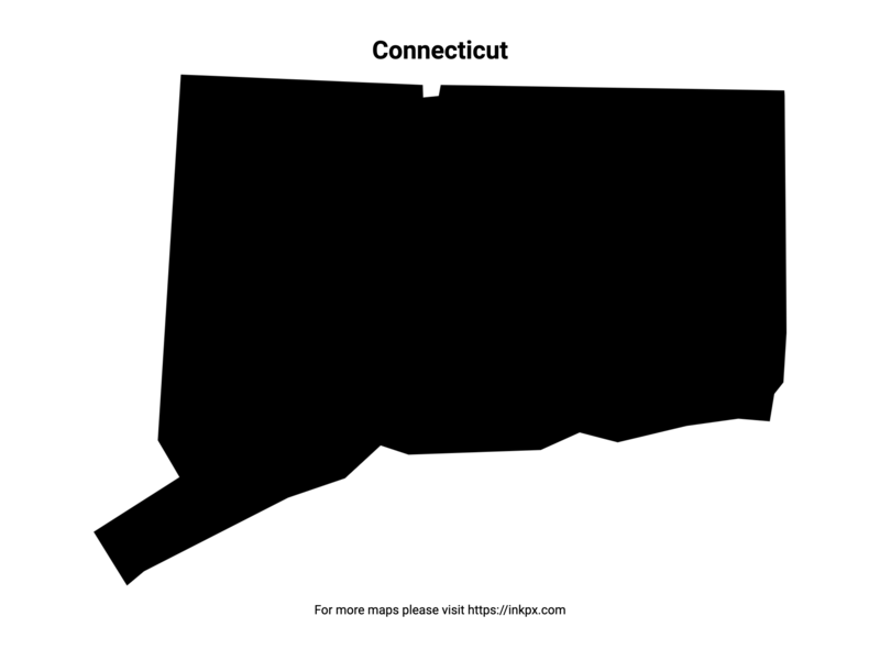Printable Map of Connecticut Pattern