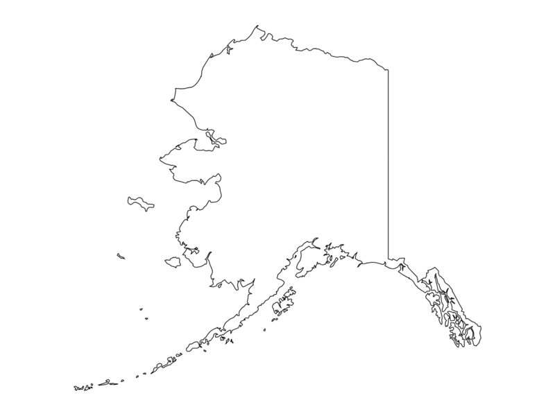 Printable Alaska State Outline
