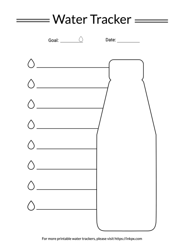 Free Printable Simple Daily Water Tracker