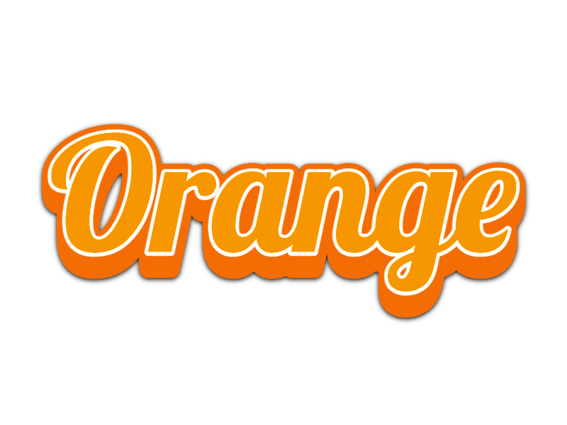 3D Orange Text Effect · InkPx