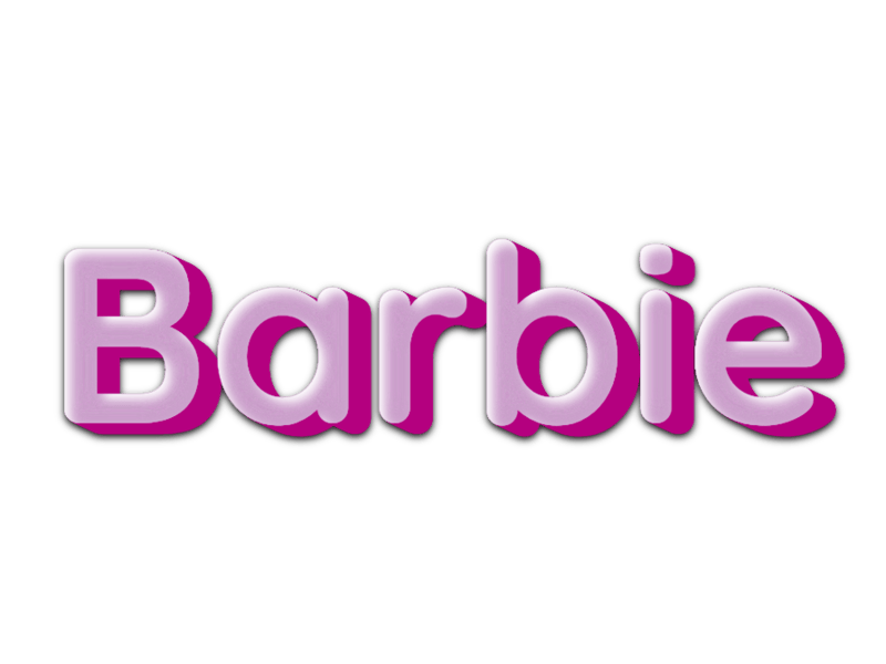 barbie girl with text