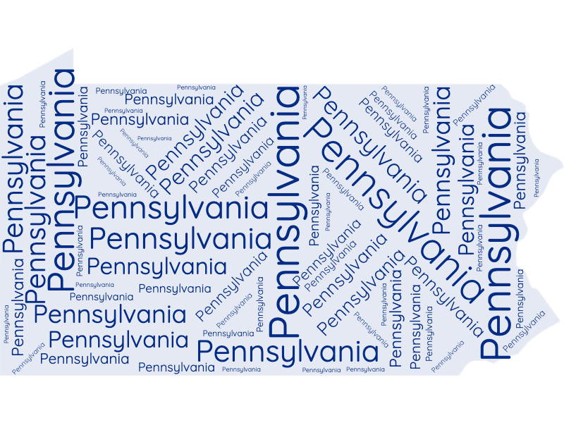 Pennsylvania State Word Cloud · InkPx