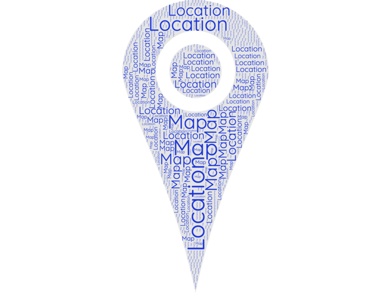 Location Pin Word Cloud · InkPx