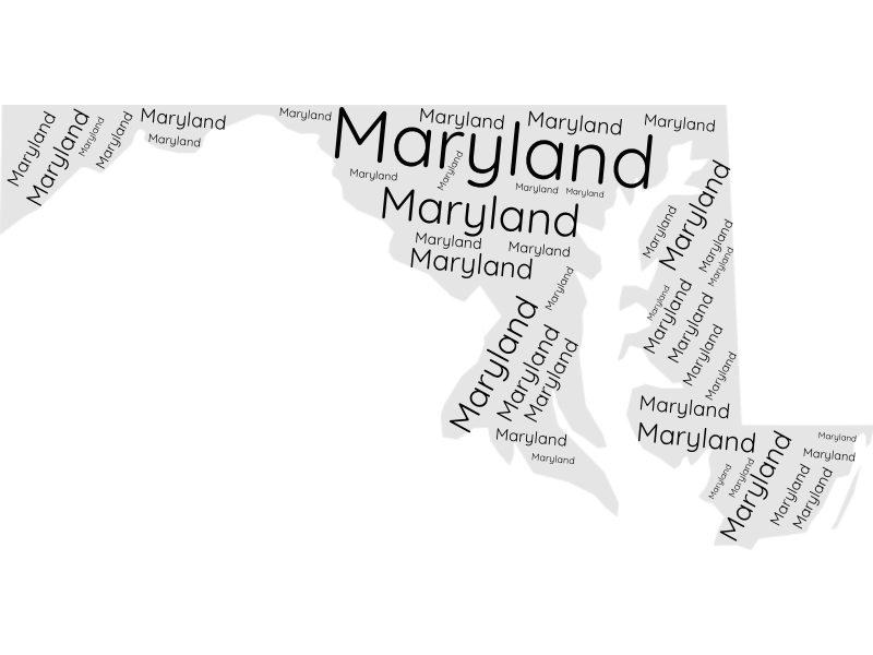 Maryland Word Cloud · InkPx