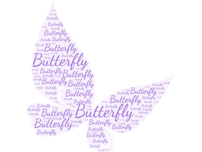 Butterfly Word Cloud · InkPx